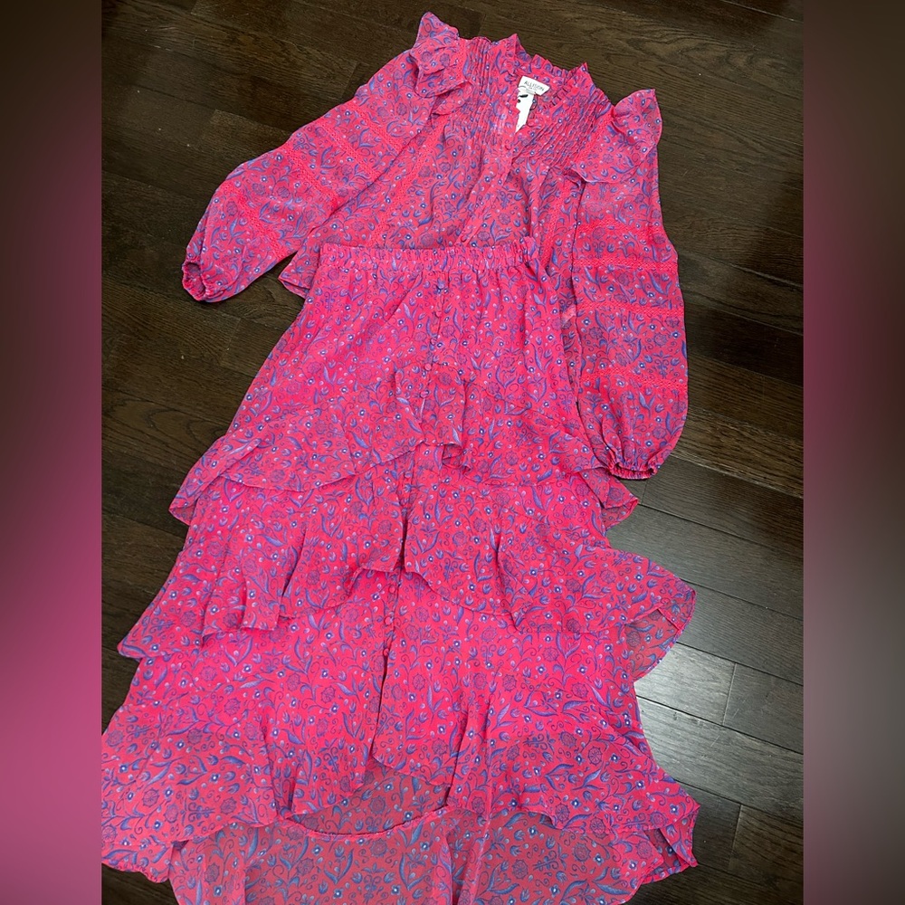 Allison New York hot pink women’s floral set Blouse size XS skirt size S